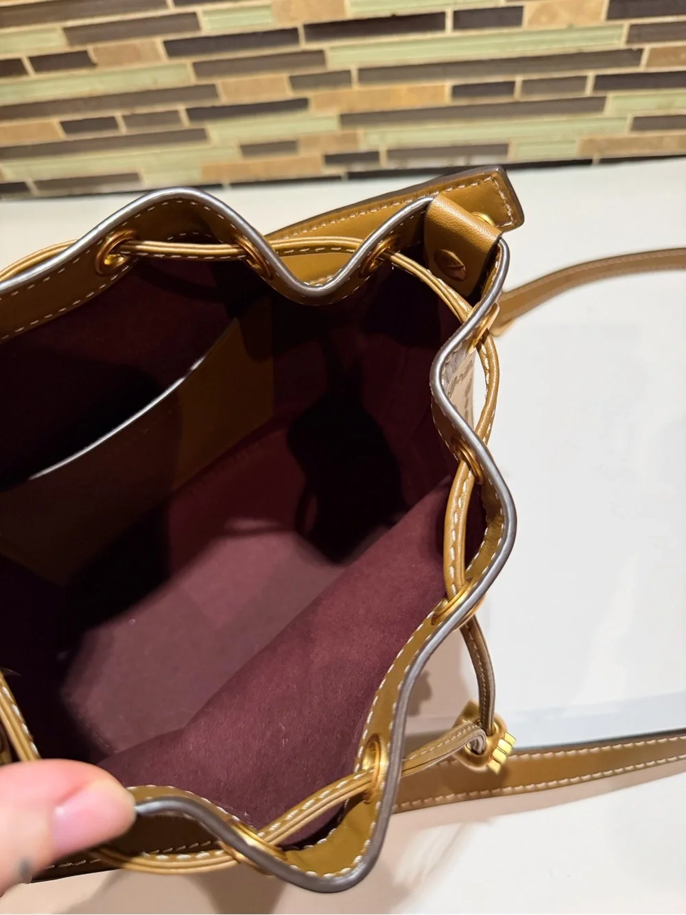 Tory Burch T Monogram Jacquard Bucket Bag